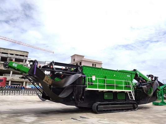 50Kw الزاحف المحمول كسارة آلة 180 TPH ناقل الخرسانة المحمولة